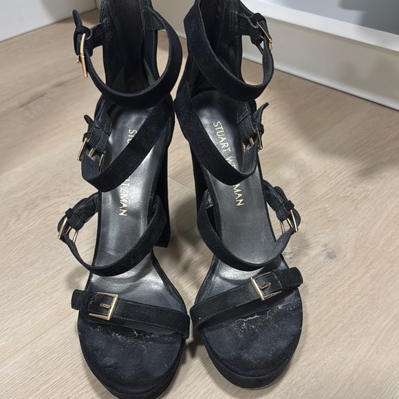 Stuart Weitzman Black Stiletto Heels - Picture 1 of 6